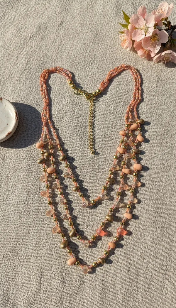 Peach_Blossom_Serenade_multistrand_necklace