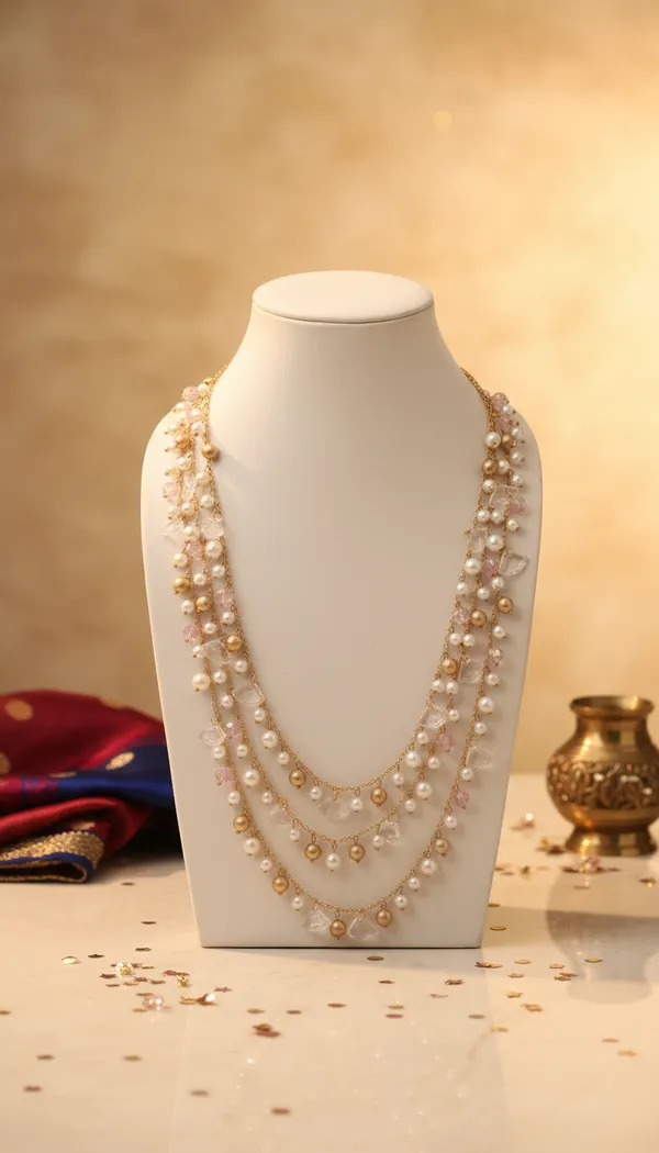Rosy-_Twilight_Glow_Multi-strand_Necklace