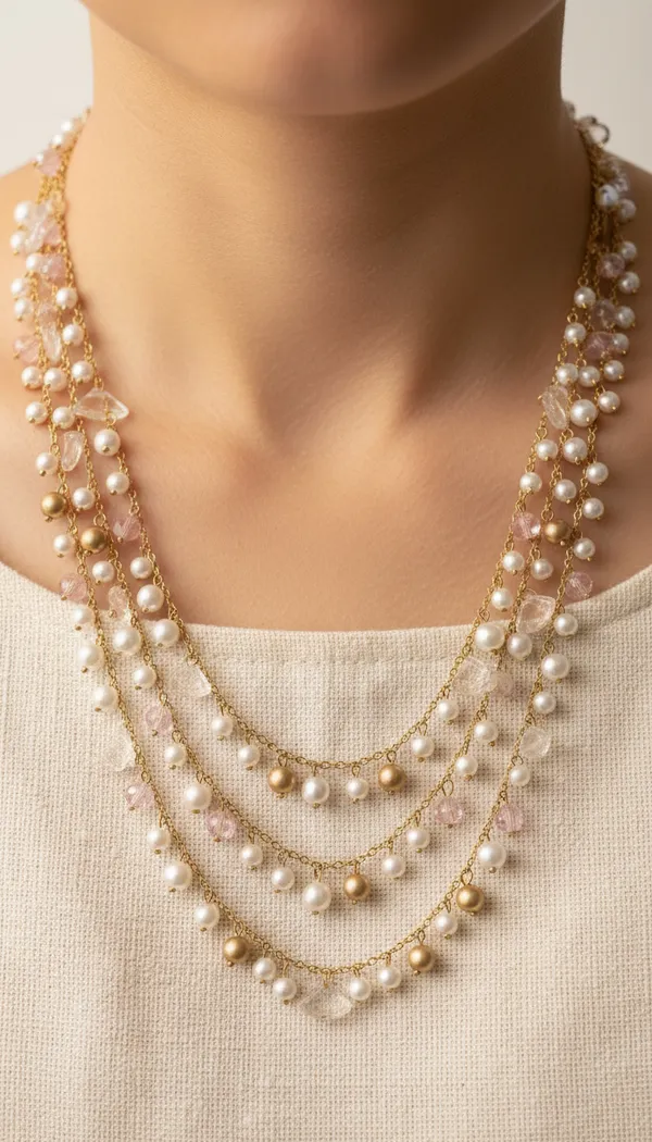Rosy-_Twilight_Glow_Multi-strand_Necklace