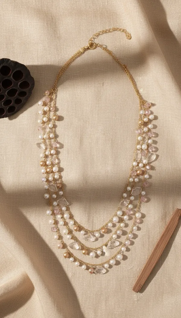 Rosy-_Twilight_Glow_Multi-strand_Necklace