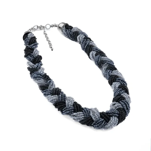 Handcrafted_multicolor_twisted_strands_bead_necklace