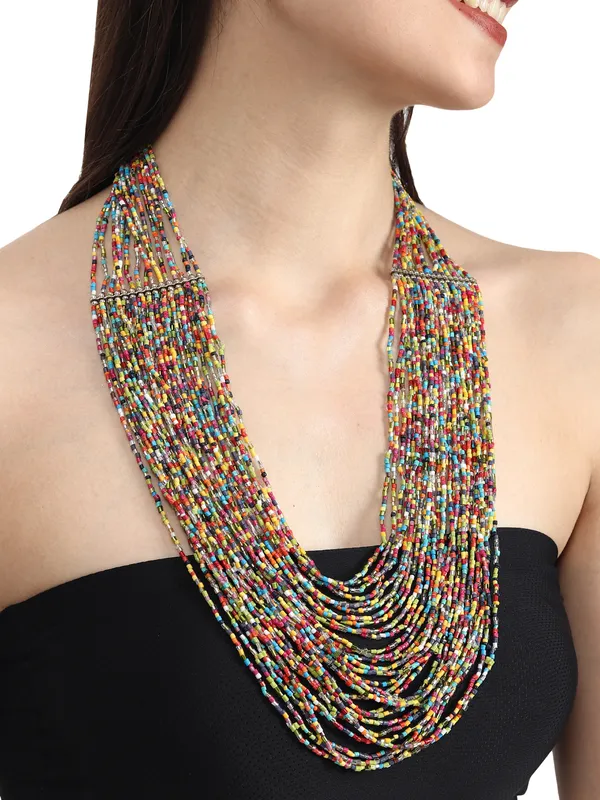 Colorful_,_multistrand_beaded_necklace