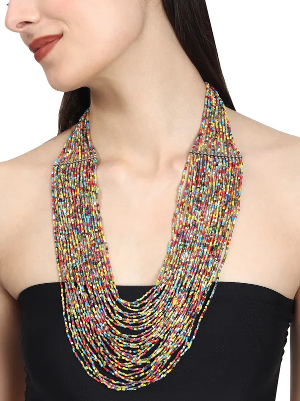 Colorful_,_multistrand_beaded_necklace