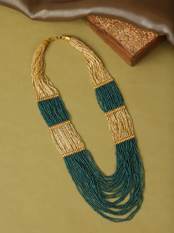 multistrand_multicolor_glass_beaded_necklace
