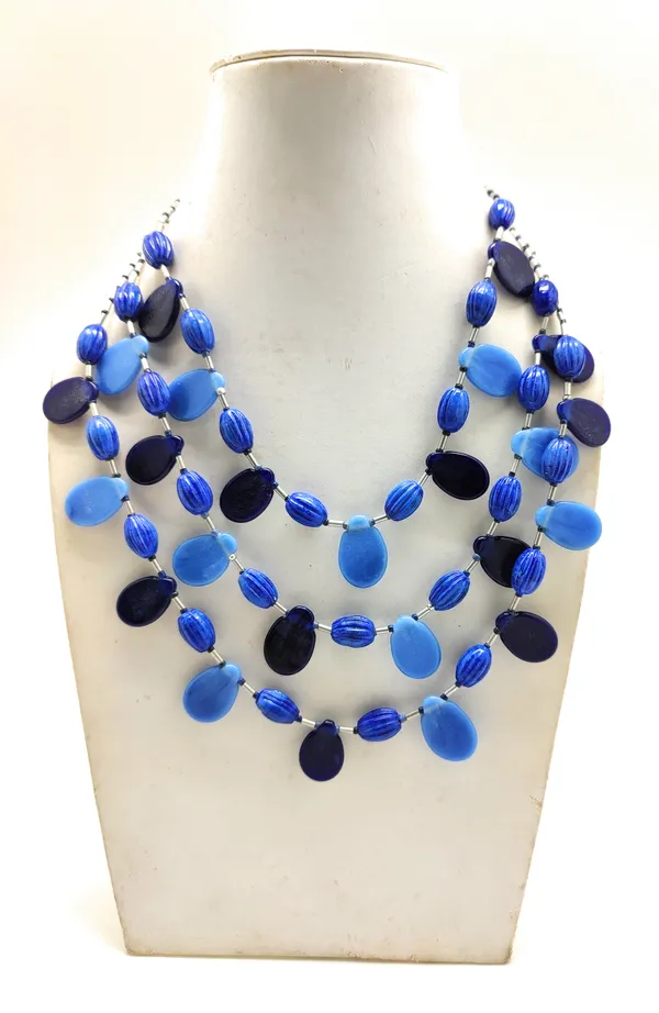 Cobalt_Hues_Multistrand_Necklace