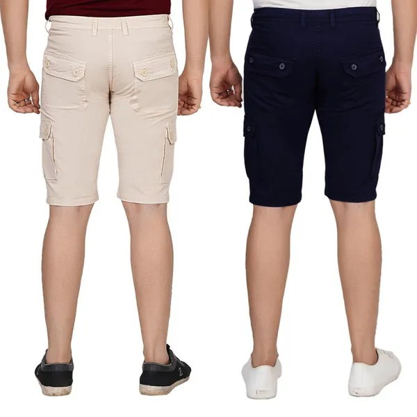 Pack_of_2_Beige_and_Navy_Blue_Premium_Cargo_Shorts_For_Men