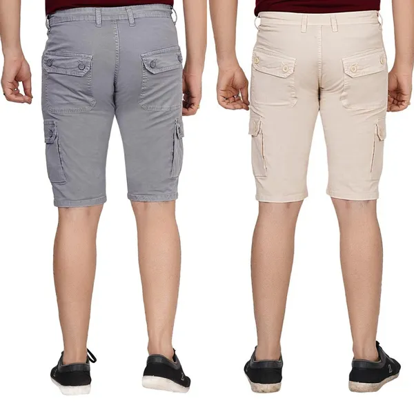 Pack_of_2_Grey_and_Beige_Cotton_Premium_Cargo_Shorts_For_Men