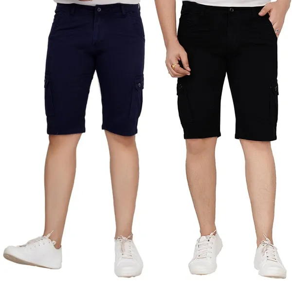 Pack_of_2_Navy_Blue_and_Black_Cotton_Premium_Cargo_Shorts_For_Men