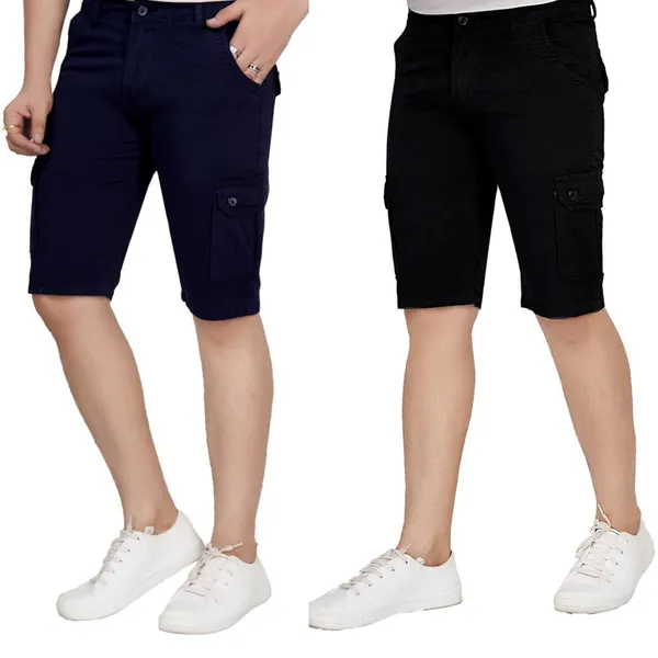 Pack_of_2_Navy_Blue_and_Black_Cotton_Premium_Cargo_Shorts_For_Men