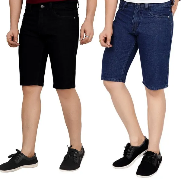 Pack_of_2_Black_and_Dark_Blue_Premium_Denim_Shorts_For_Men