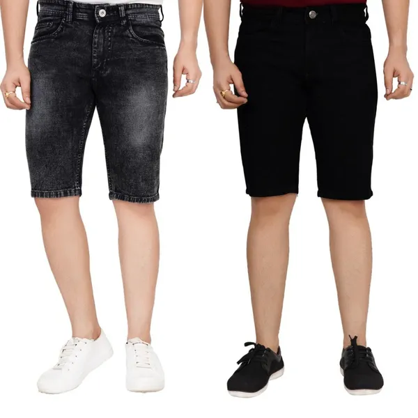 Pack_of_2_Carbon_Black_and_Black_Premium_Denim_Shorts_For_Men