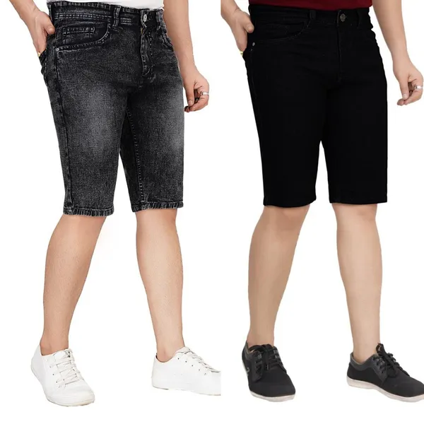 Pack_of_2_Carbon_Black_and_Black_Premium_Denim_Shorts_For_Men