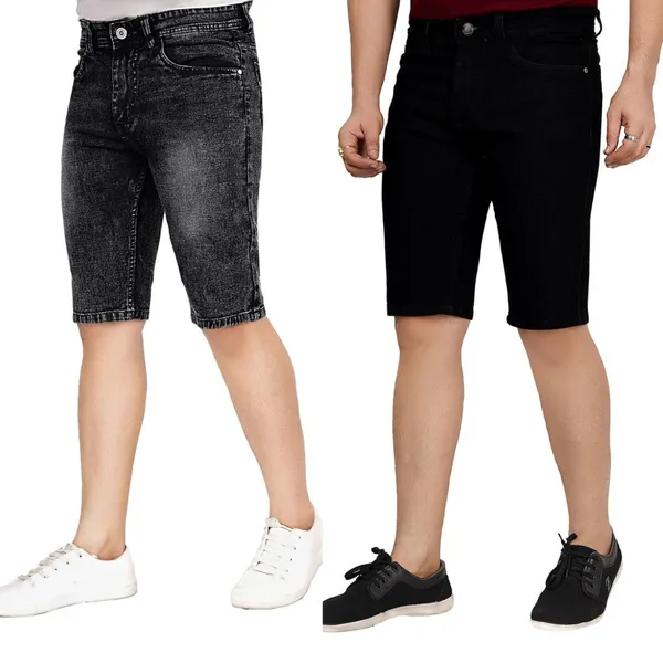 Pack_of_2_Carbon_Black_and_Black_Premium_Denim_Shorts_For_Men