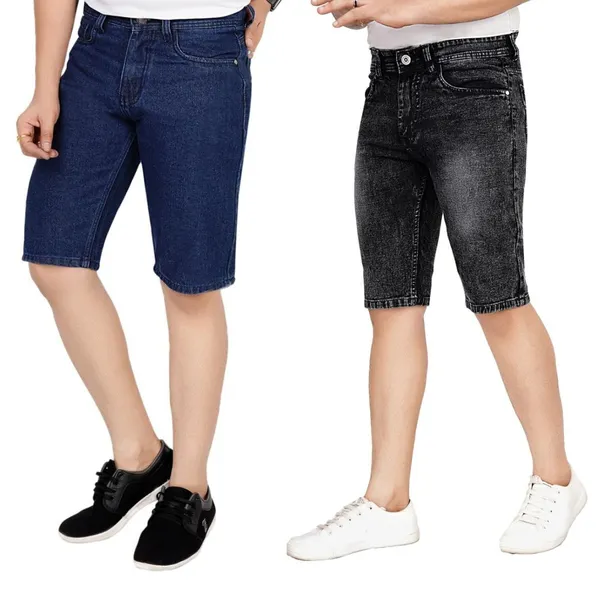Pack_of_2_Dark_Blue_and_Carbon_Black_Premium_Denim_Shorts_For_Men