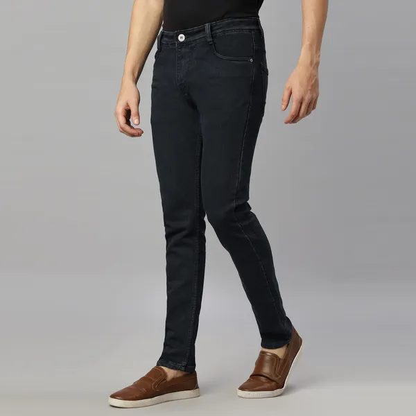 Dark_Green_Cotton_Plain_Jeans_for_Men