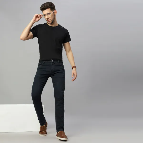 Dark_Green_Cotton_Plain_Jeans_for_Men