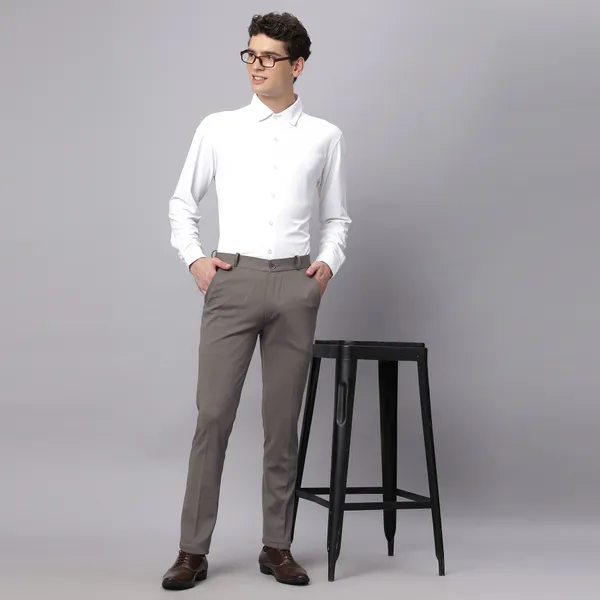 Chikoo_Checked_Formal_Pants_for_Men_Regular_Fit