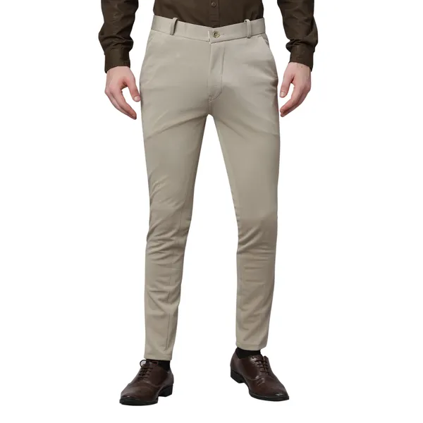 Khaki_Checked_Cotton_Formal_Pants_for_Men
