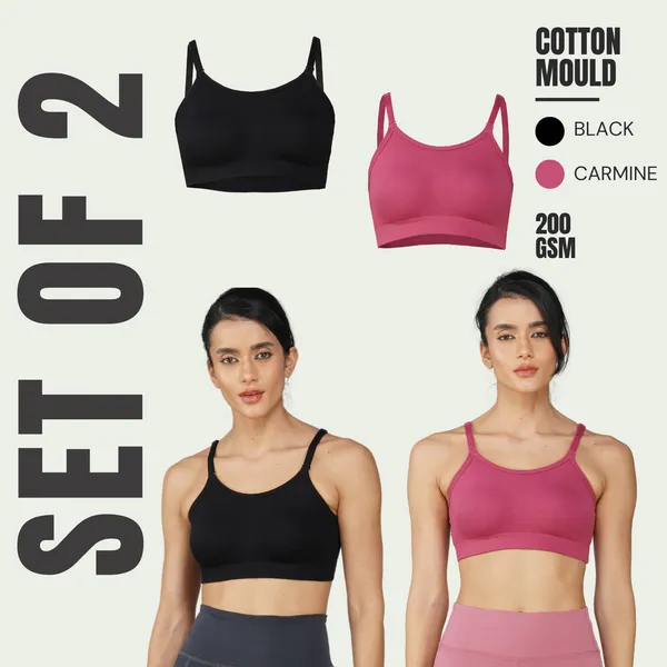 Set_of_2_Black_&_Carmine_Cotton_Sports_Bra_For_Women