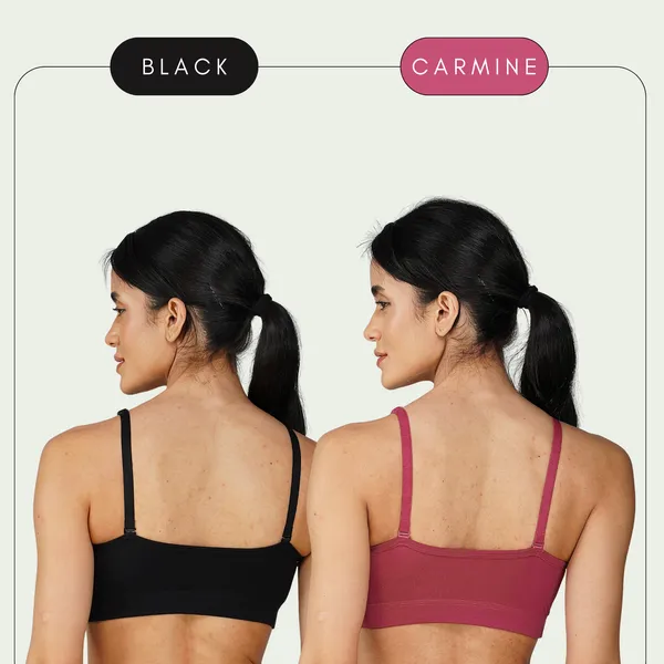 Set_of_2_Black_&_Carmine_Cotton_Sports_Bra_For_Women