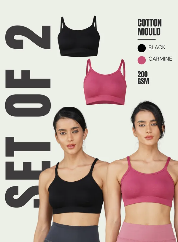 Set_of_2_Black_&_Carmine_Cotton_Sports_Bra_For_Women