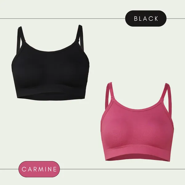 Set_of_2_Black_&_Carmine_Cotton_Sports_Bra_For_Women