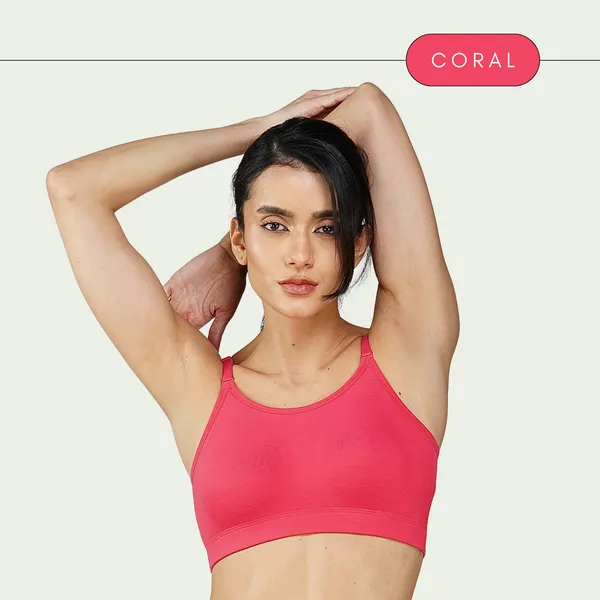 Set_of_2_Black_&_Coral_Cotton_Sports_Bra_For_Women