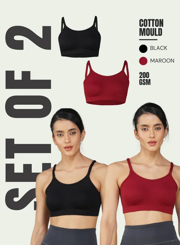Set_of_2_Black_&_Maroon_Cotton_Sports_Bra_For_Women