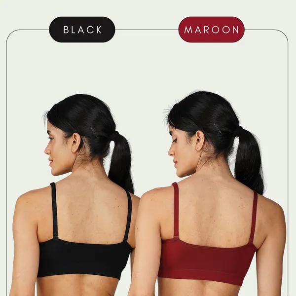 Set_of_2_Black_&_Maroon_Cotton_Sports_Bra_For_Women