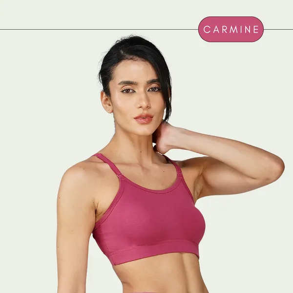 Set_of_2_Carmine_&_Coral_Cotton_Sports_Bra_For_Women