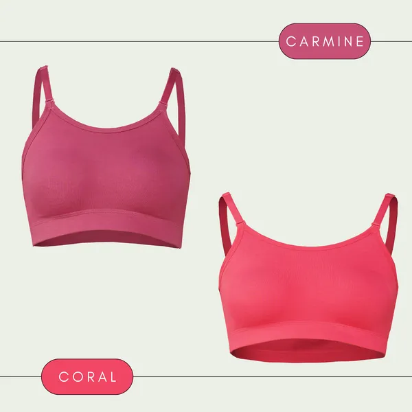Set_of_2_Carmine_&_Coral_Cotton_Sports_Bra_For_Women