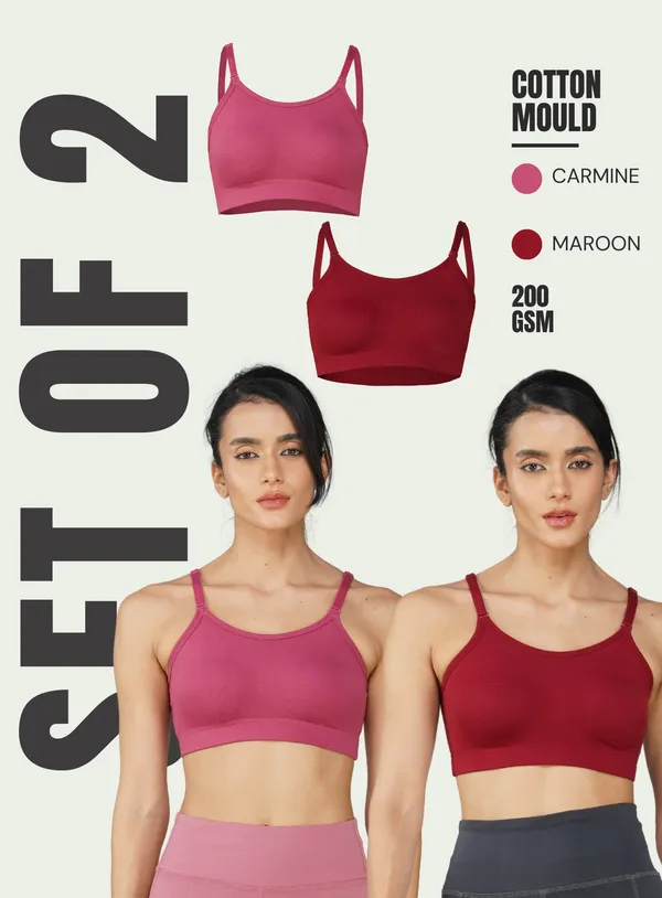 Set_of_2_Carmine_&_Maroon_Cotton_Sports_Bra_For_Women
