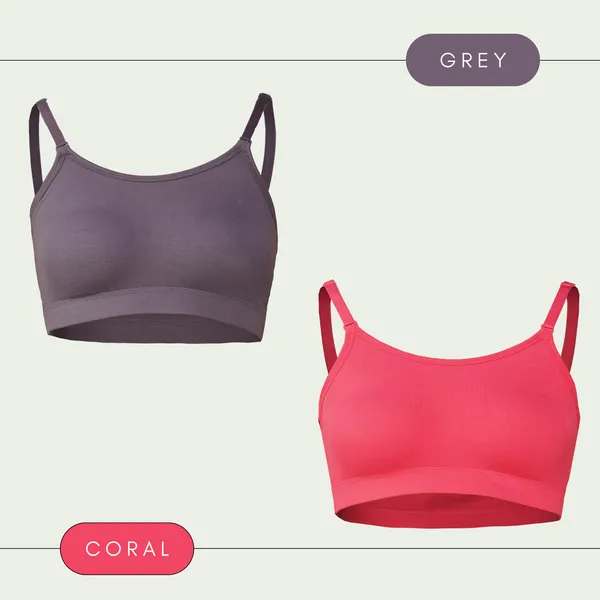 Set_of_2_Grey_&_Coral_Cotton_Sports_Bra_For_Women