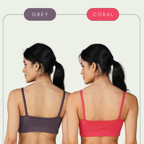 Set_of_2_Grey_&_Coral_Cotton_Sports_Bra_For_Women