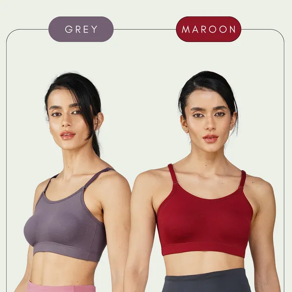 Set_of_2_Grey_&_Maroon_Cotton_Sports_Bra_For_Women
