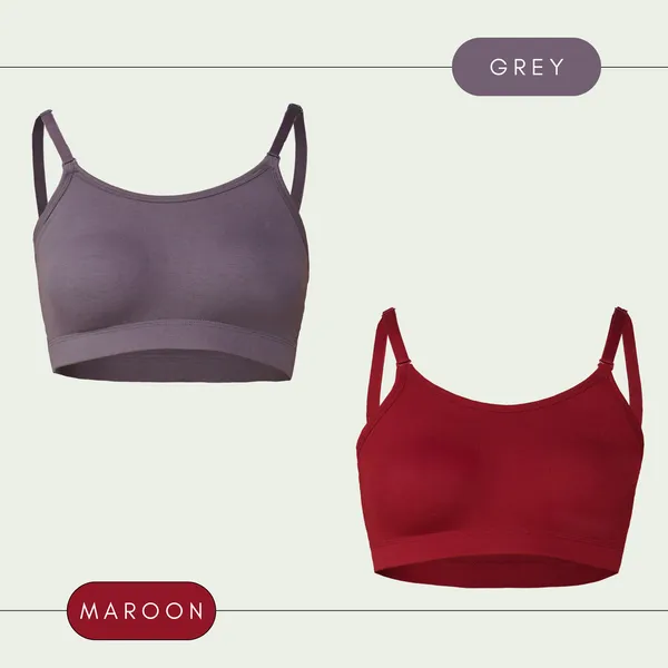 Set_of_2_Grey_&_Maroon_Cotton_Sports_Bra_For_Women