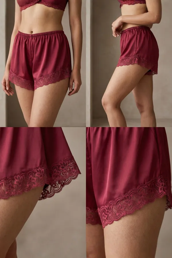 Mila_Lace_Lounge_Shorts_-_Maroon