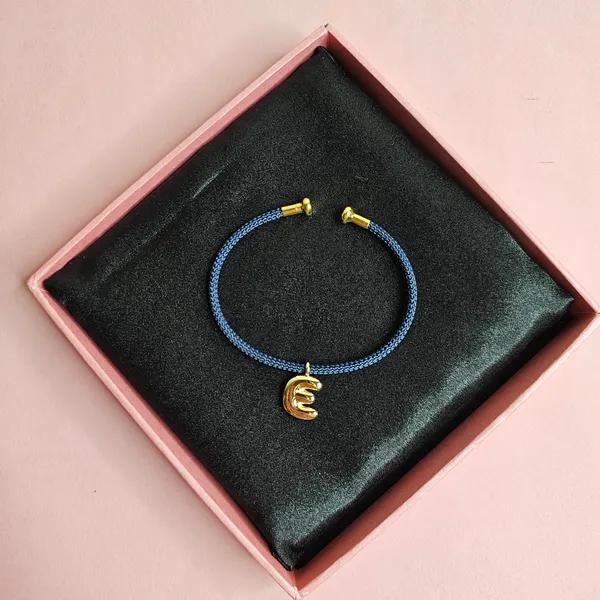 Blue_Gold_Plated_18K_Micro_Initial_Bracelet_(Intial_E)_For_Women
