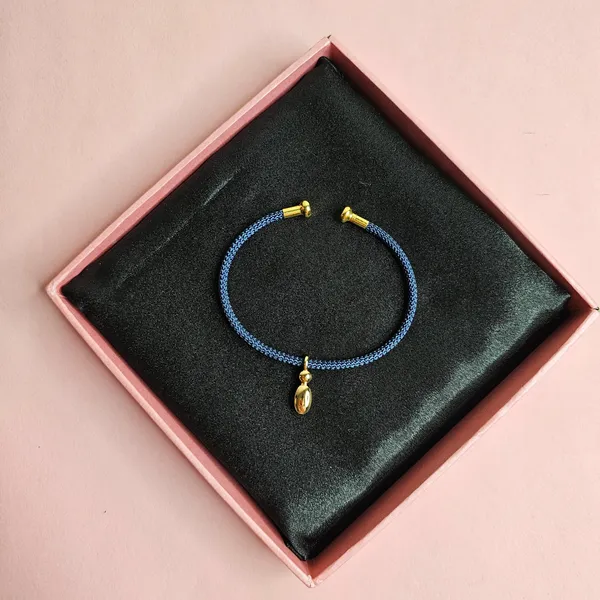 Blue_Gold_Plated_18K_Micro_Initial_Bracelet_(Intial_I)_For_Women