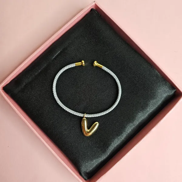 Grey_Gold_Plated_18K_Micro_Initial_Bracelet_(Intial_V)_For_Women