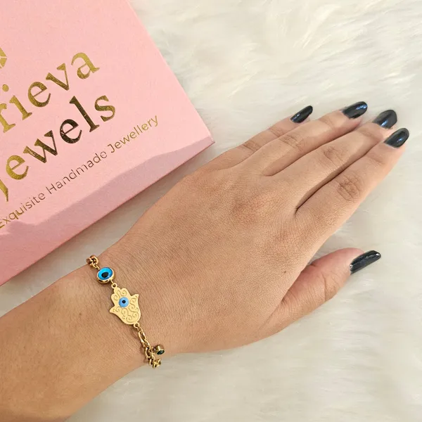 Gold_Plated_18K_Micro_Double_Charm_Bracelet_For_Women