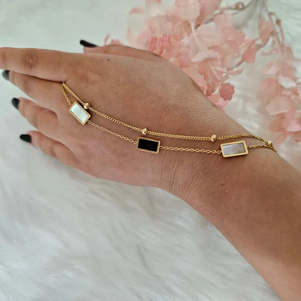 Gold_Plated_18K_Micro_Checkered_Bracelet_For_Women