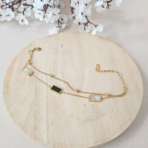 Gold_Plated_18K_Micro_Checkered_Bracelet_For_Women