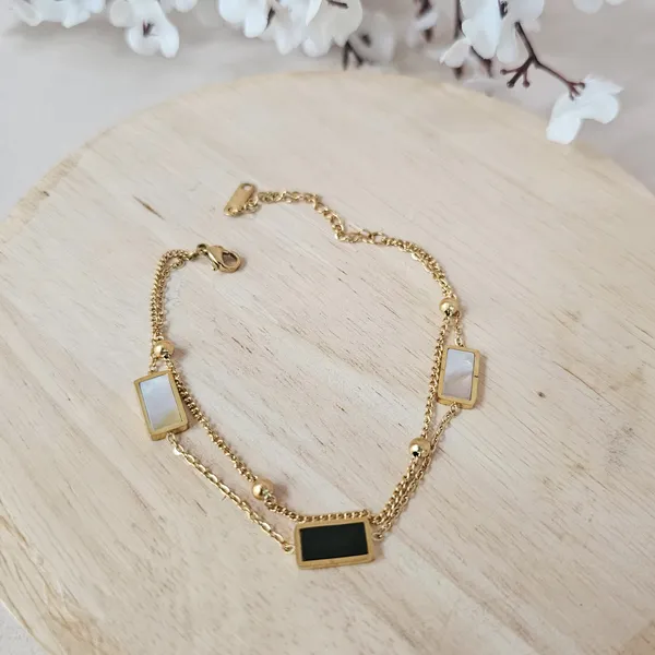 Gold_Plated_18K_Micro_Checkered_Bracelet_For_Women