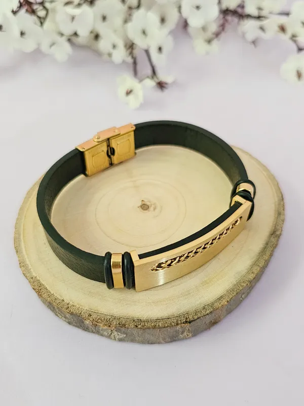 Black_&_Golden_Leather_Dragons_Bite_Bracelet_For_Men