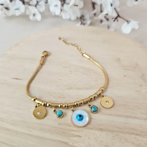 Gold_Plated_18K_Micro_Charm_Duo_Bracelet_For_Women