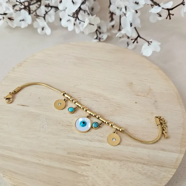 Gold_Plated_18K_Micro_Charm_Duo_Bracelet_For_Women