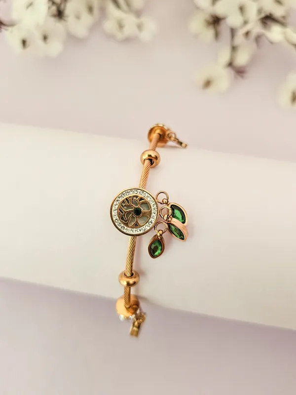 Rose_Gold_Plated_14K_Micro_Verdant_Emerald_Bracelet_For_Women