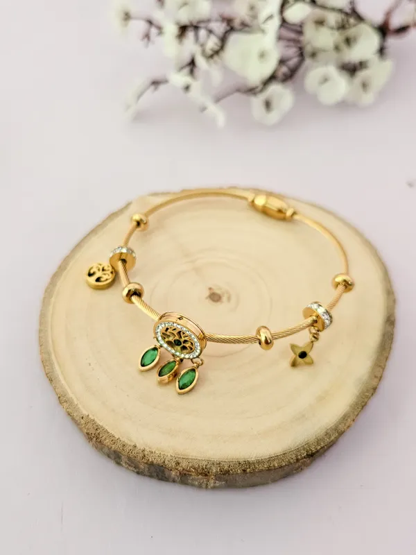 Gold_Plated_14K_Micro_Verdant_Emerald_Bracelet_For_Women