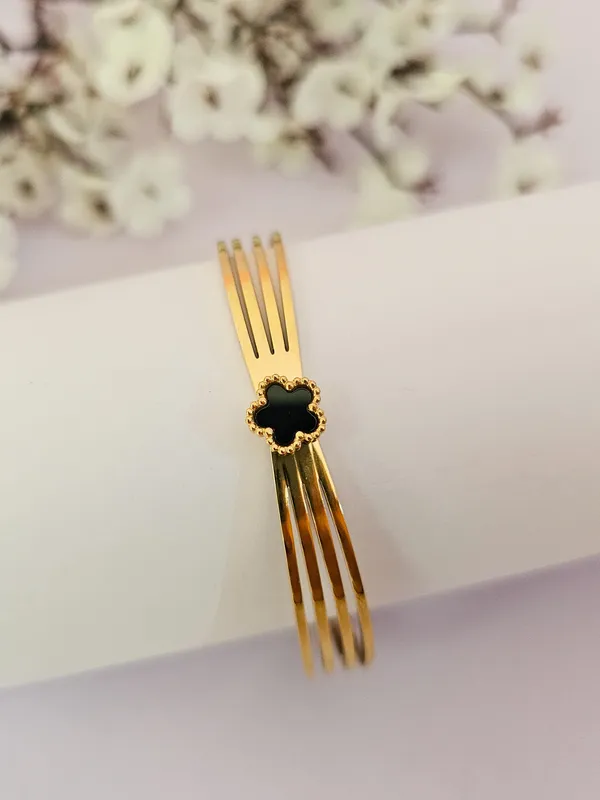 Gold_Plated_18K_Micro_Renaissance_Black-Gold_Bracelet_For_Women